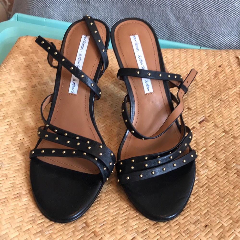 & other stories black grommet wrap kitten heels 7